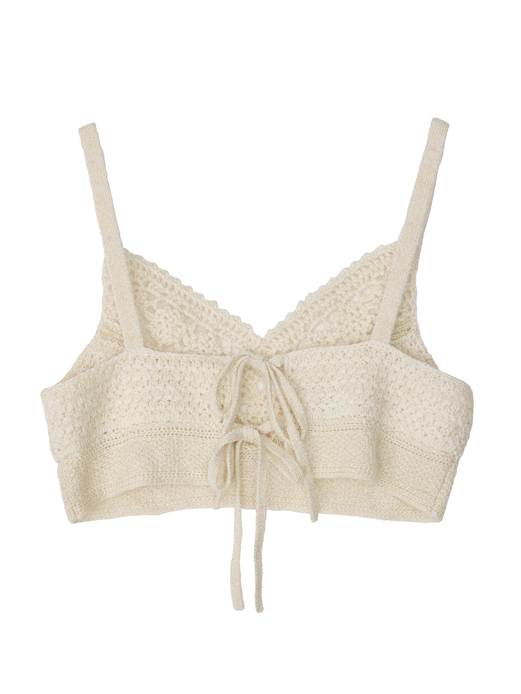 FLOWER MOTIF MOHAIR KNIT BUSTIER