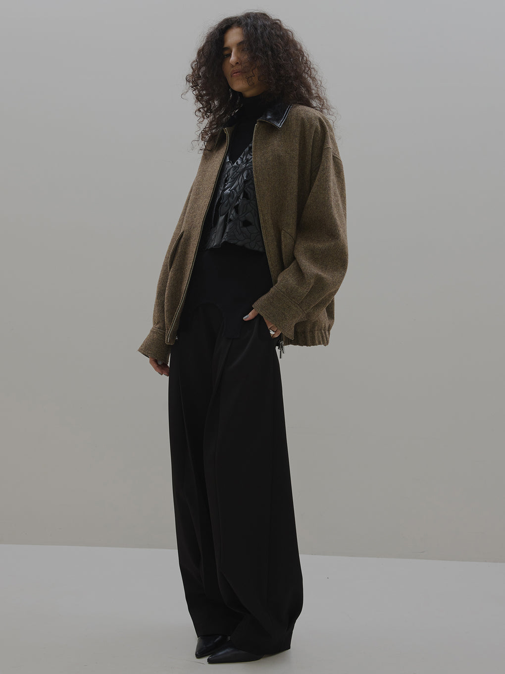 UND TWEED WORK DETAIL BLOUSON