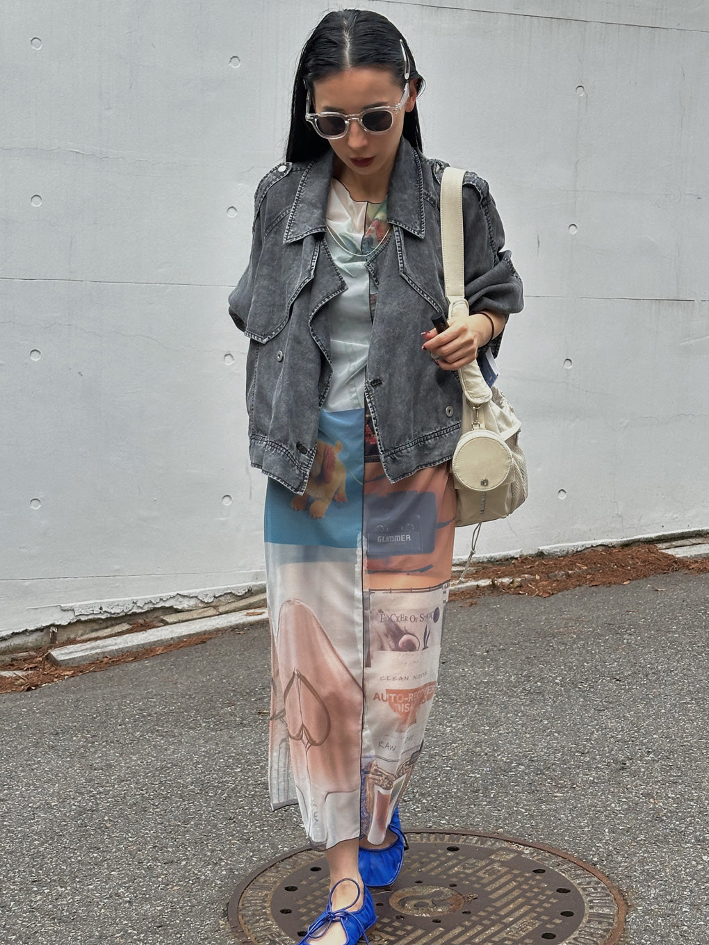 TENCEL DENIM SHORT TRENCH COAT
