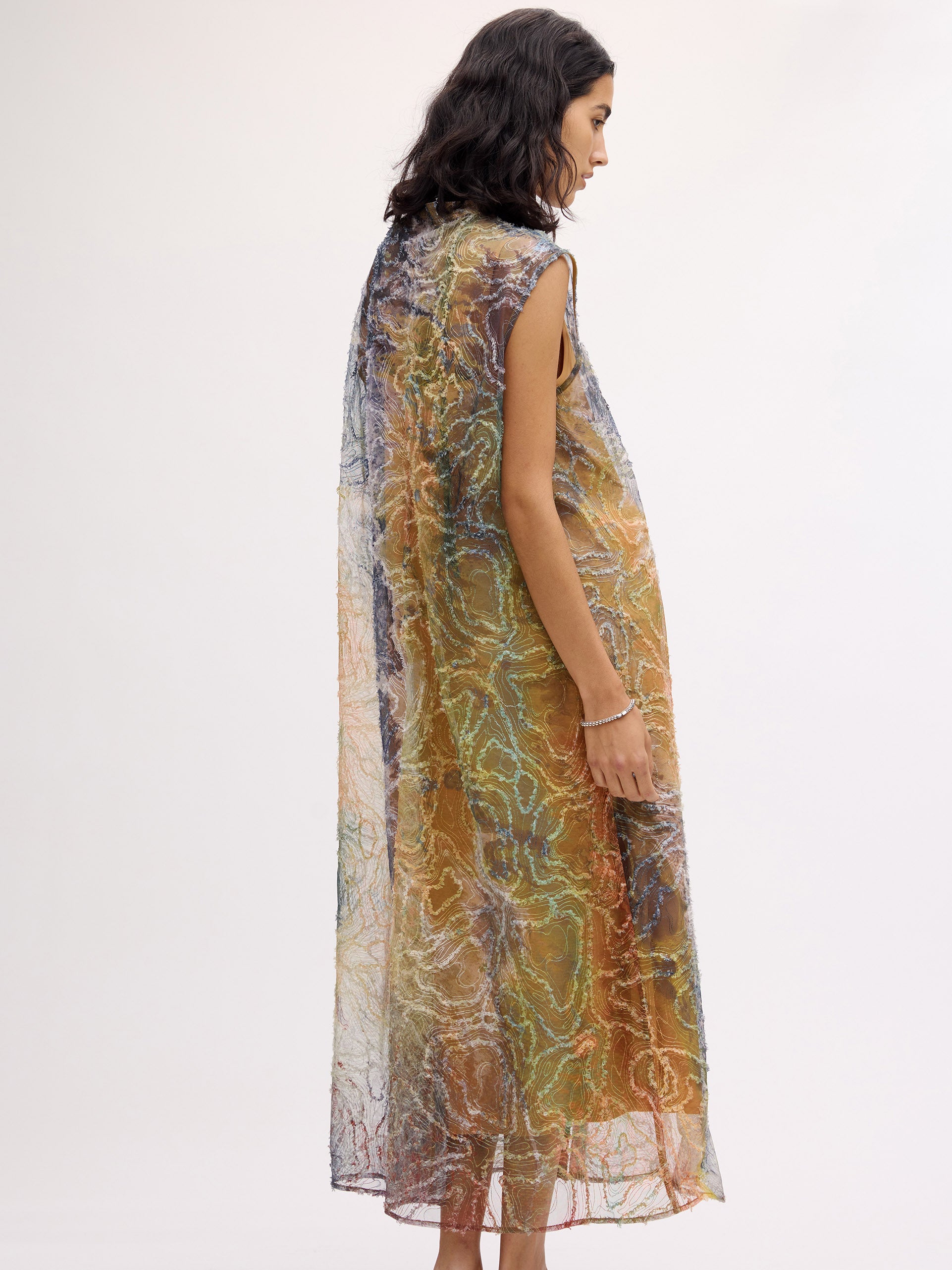 RIPPLE SHAGGY ART TRANSFORM DRESS