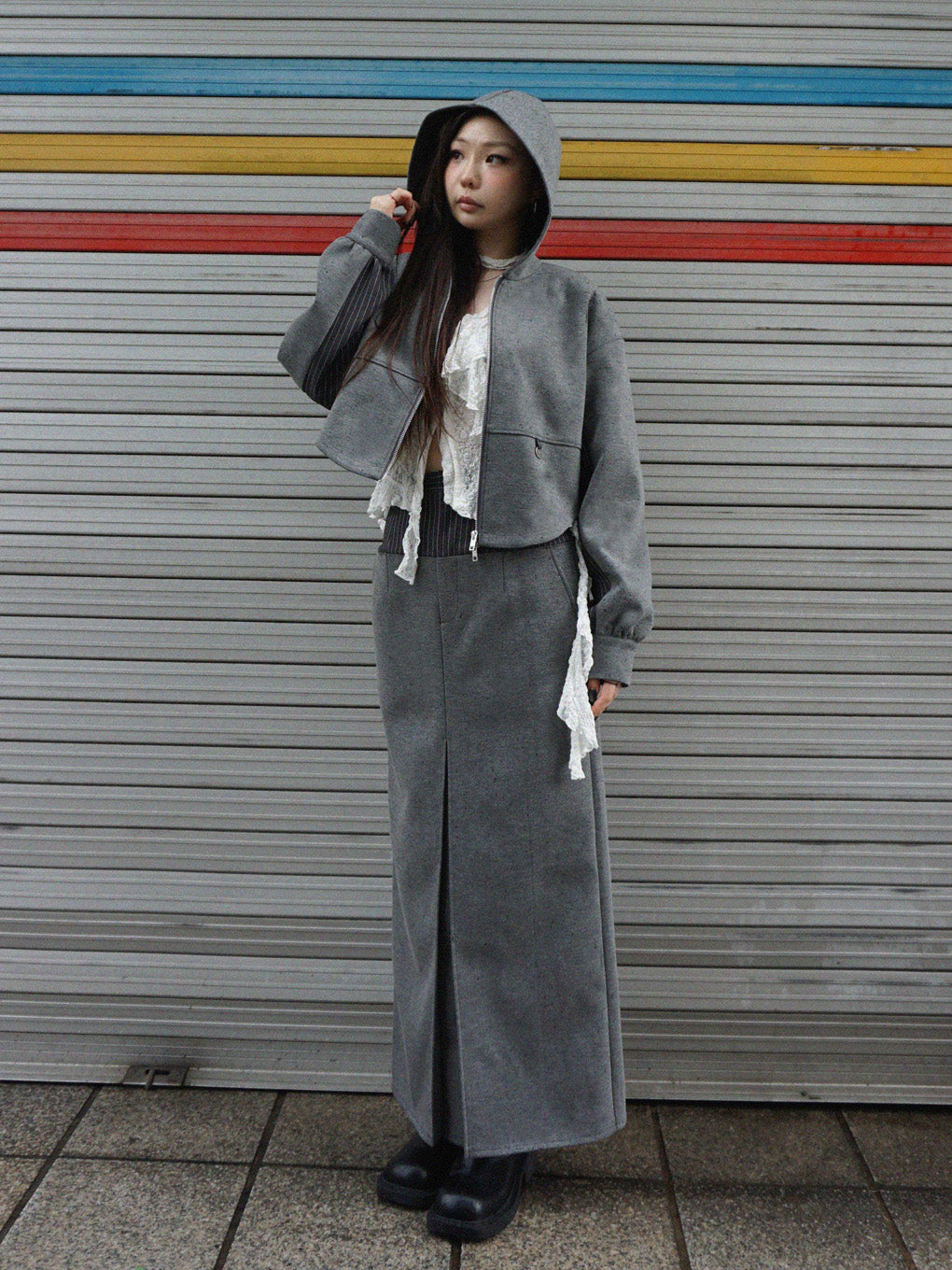 BONBOM×Ameri BONDING PENCIL SKIRT