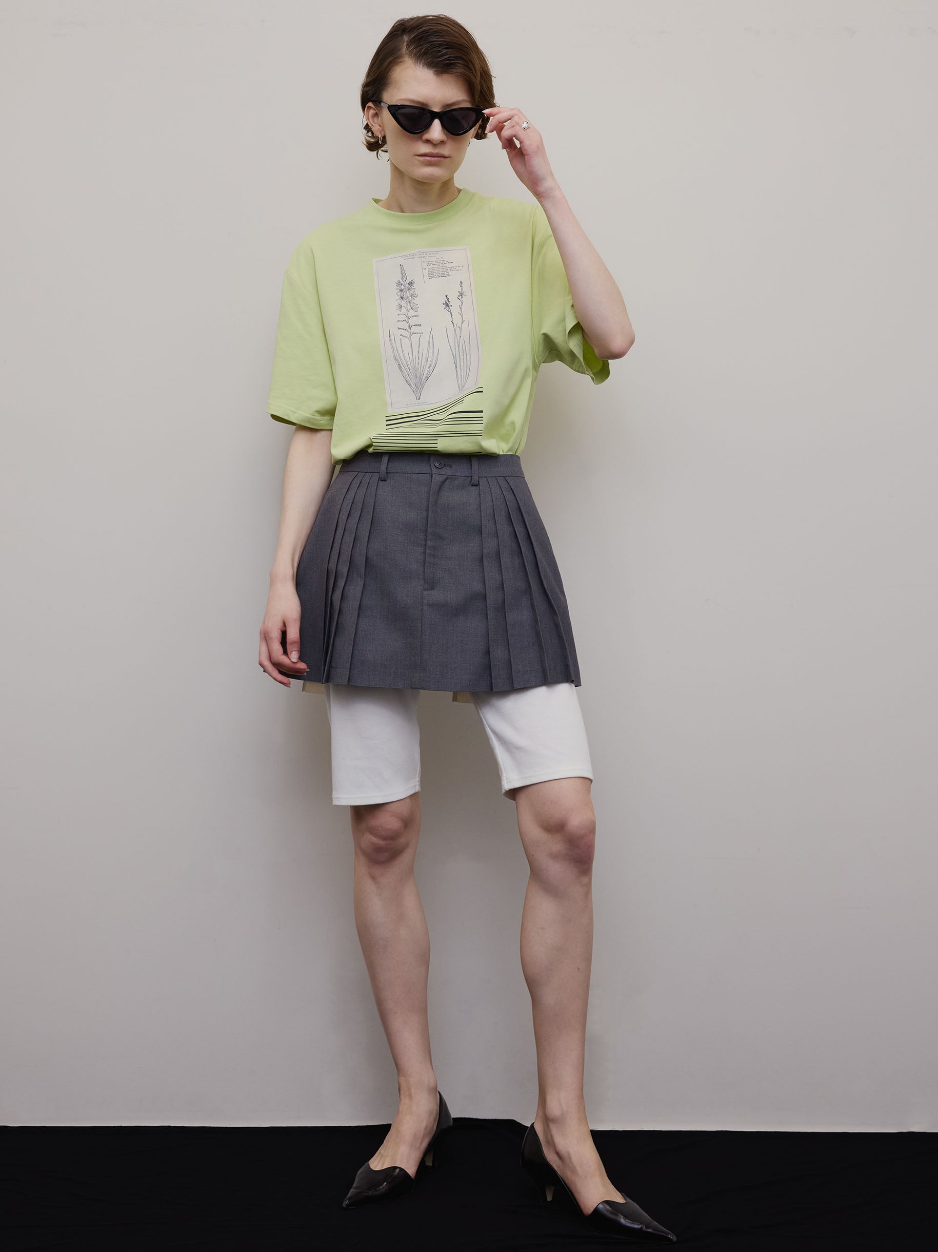 CROP FRAME FLOWER TEE