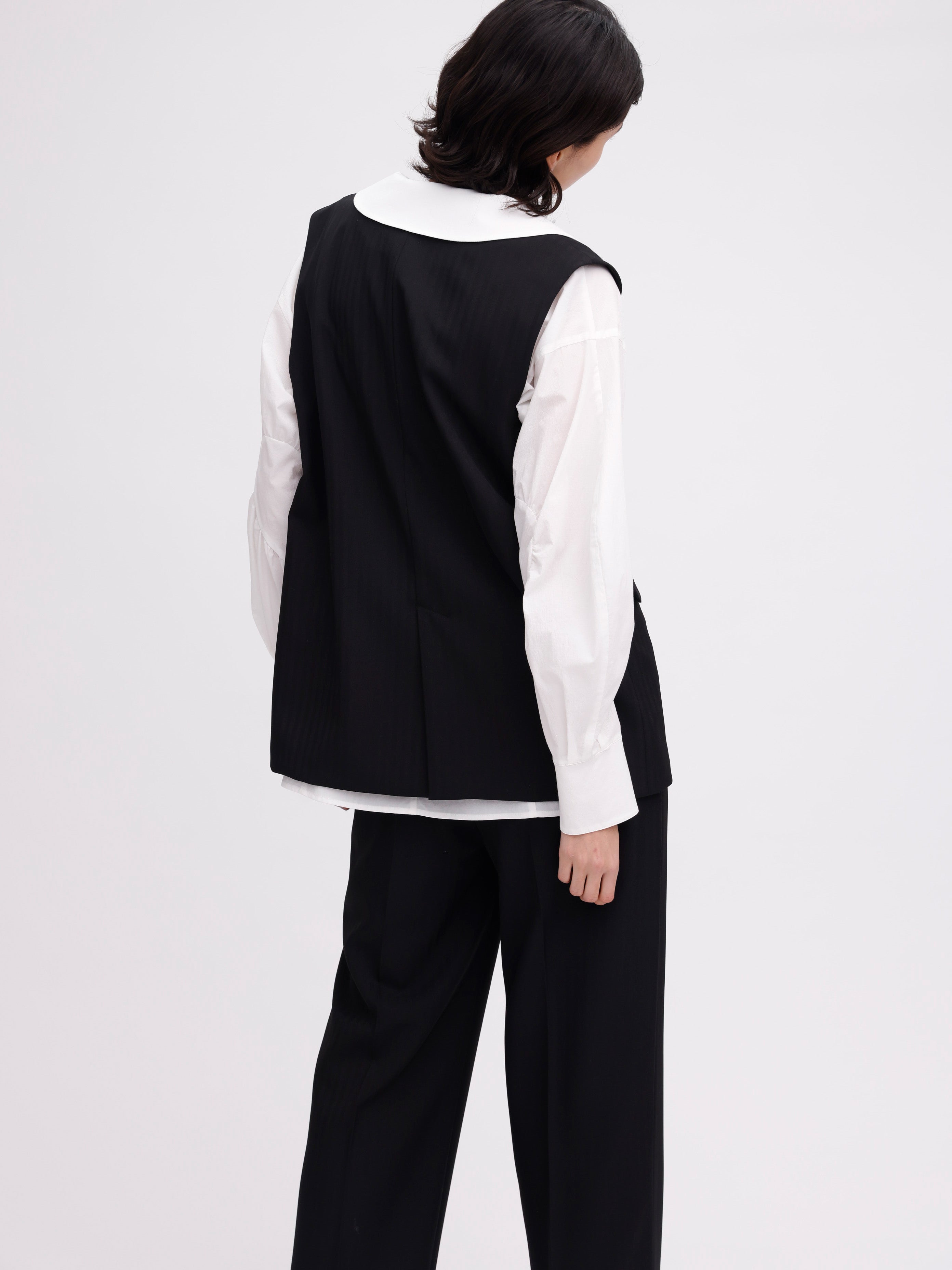 OTONA MUSE LONG VEST WITH PANTS