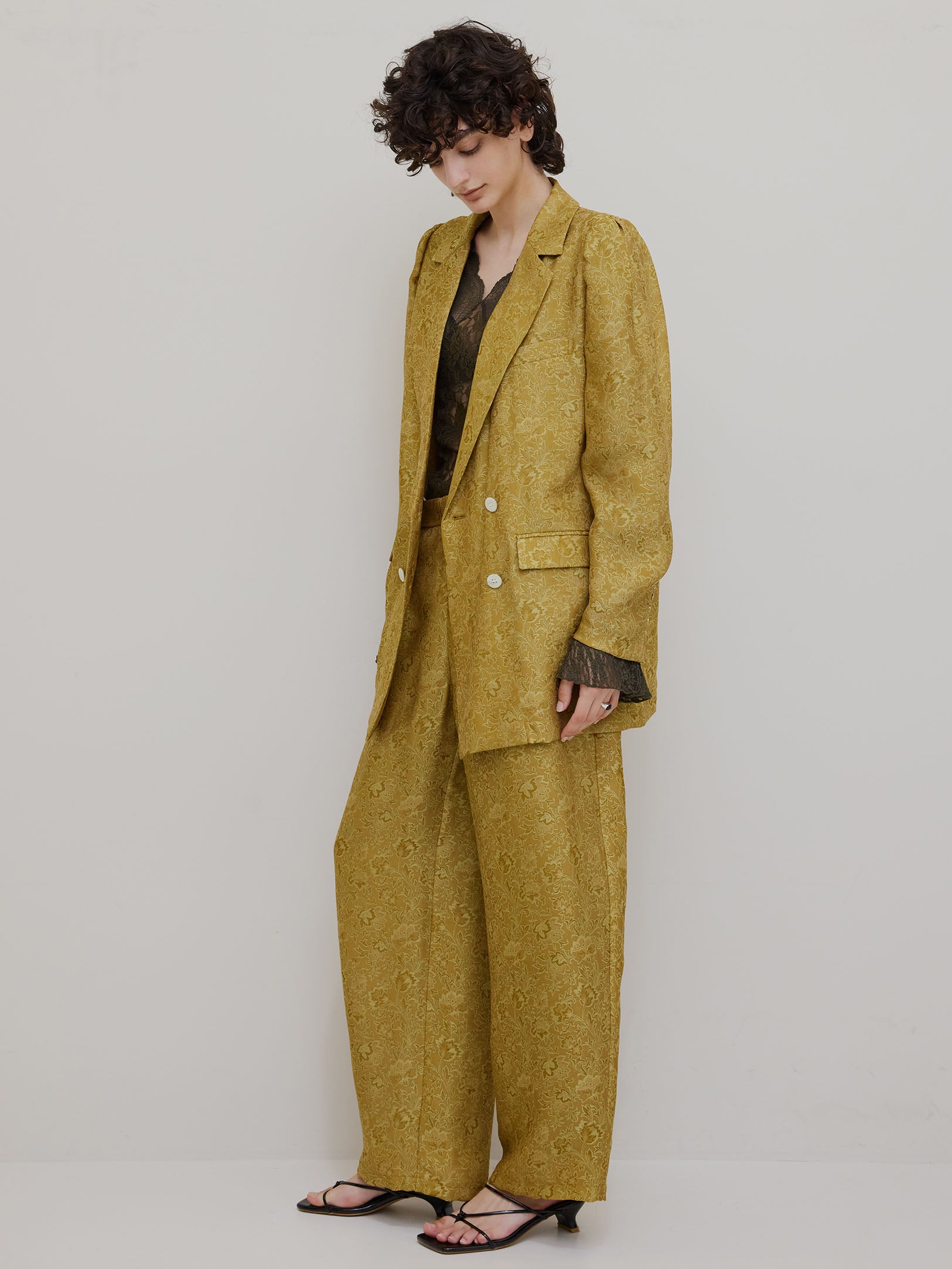 MEDI LILY JACQUARD STRAIGHT PANTS