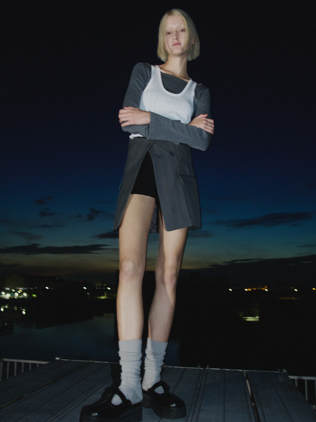 HEART TANK KNIT SET TOP