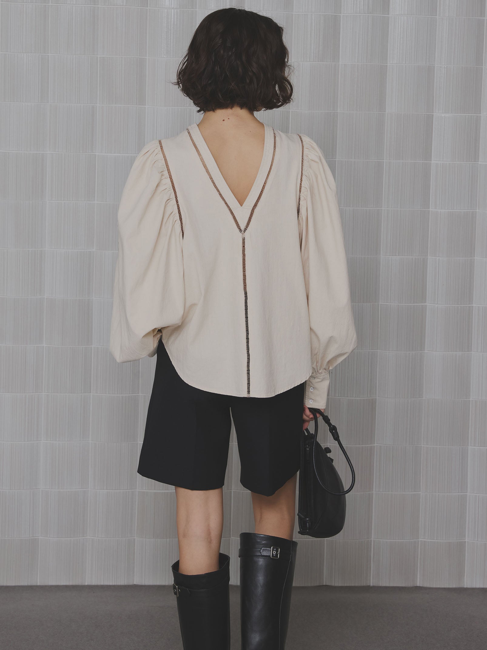 PUFF EMBROIDARY LACE BLOUSE