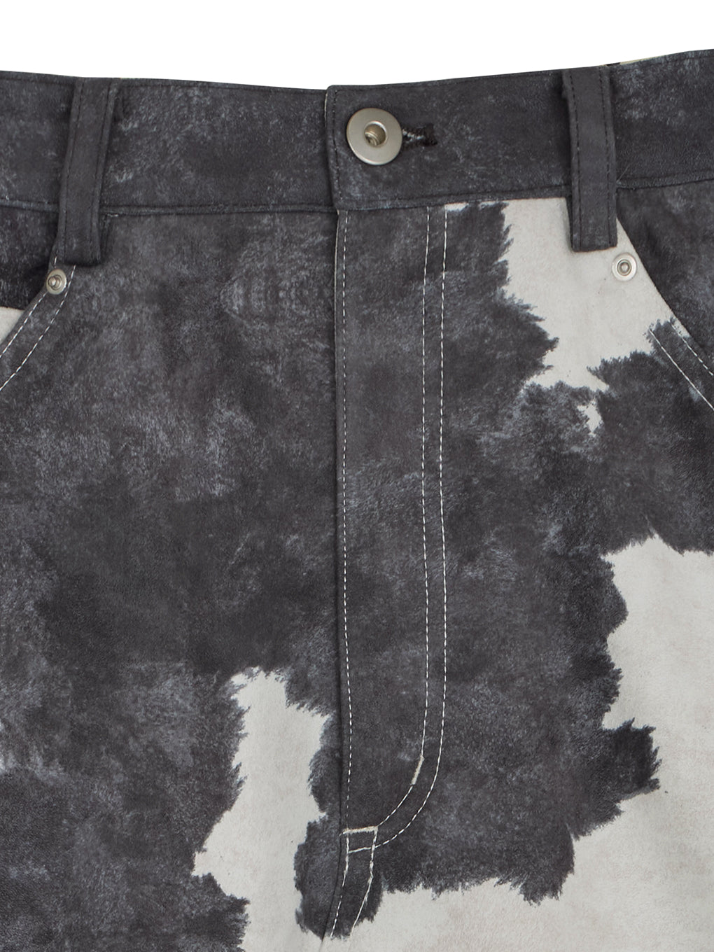 COW PATTERN SUEDE LIKE SKIRT