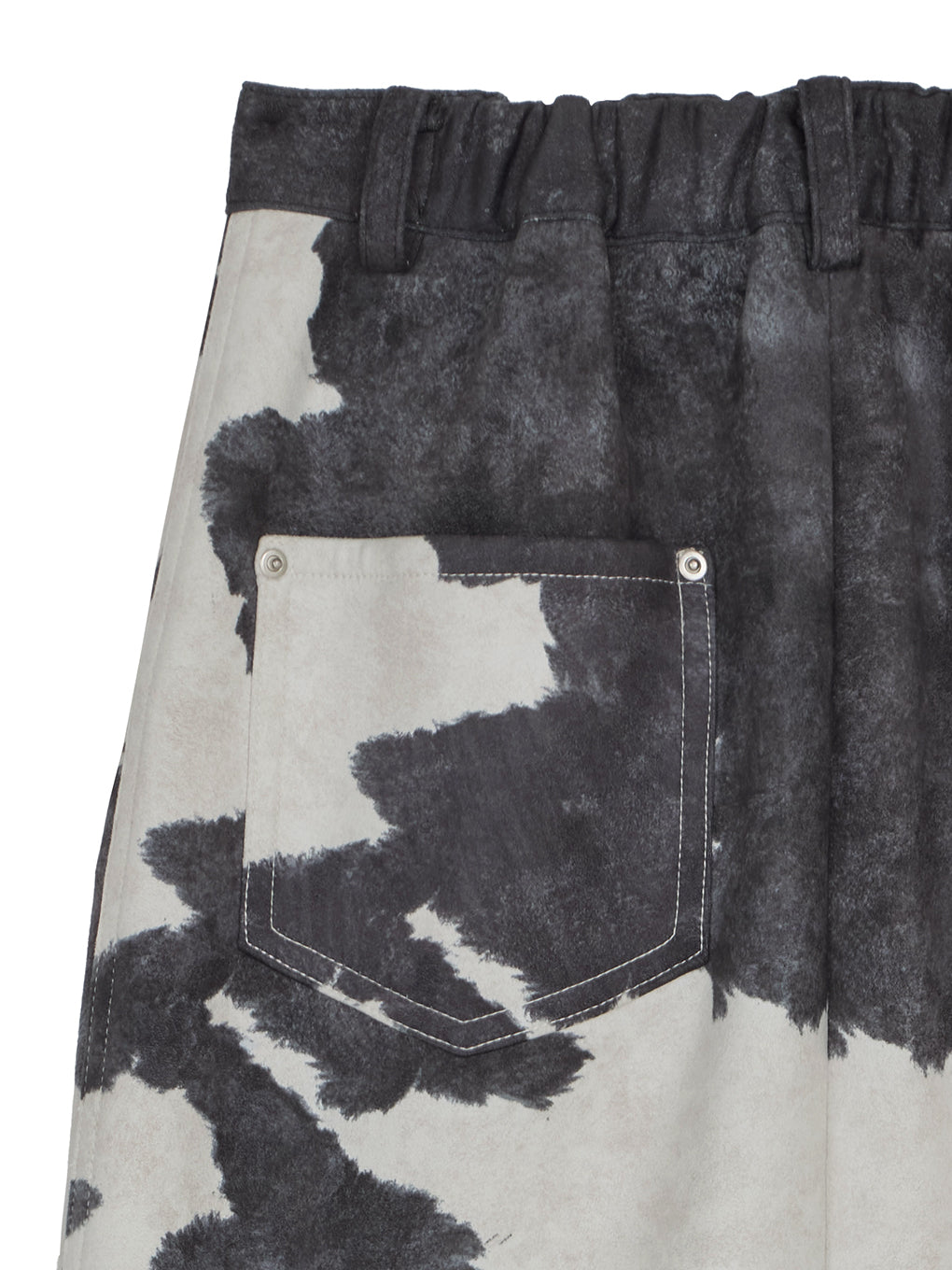 COW PATTERN SUEDE LIKE SKIRT