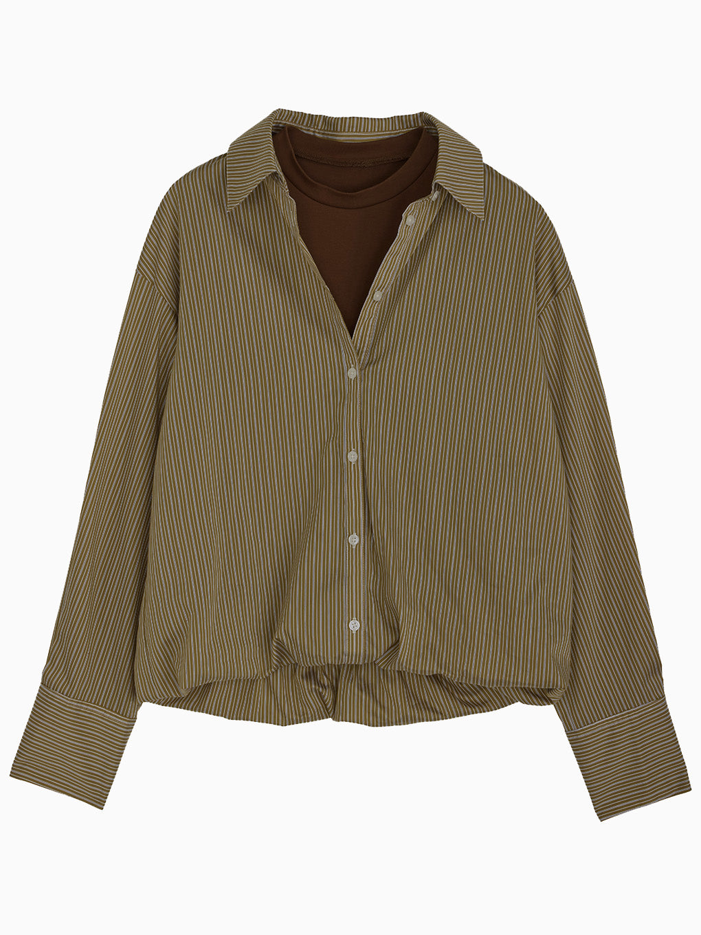 STRIPE INVERSION SHIRT TOP