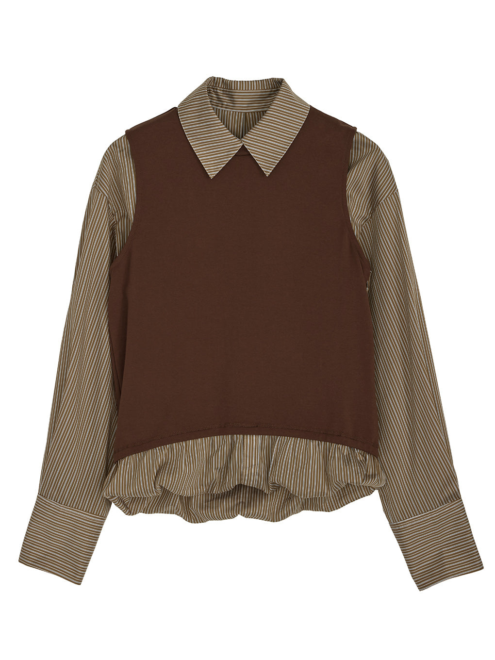 STRIPE INVERSION SHIRT TOP