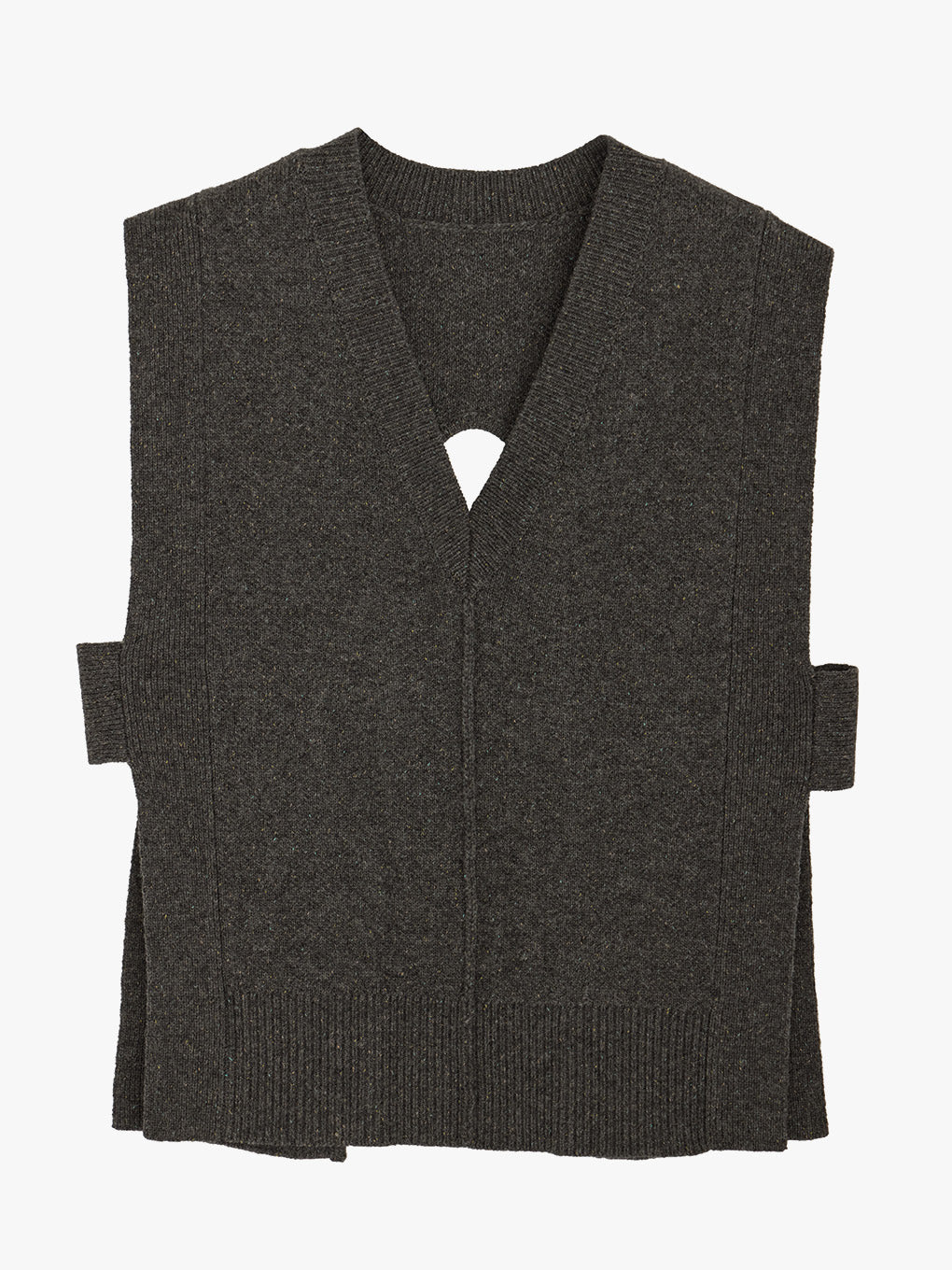 KNIT VEST SET SATIN DRESS