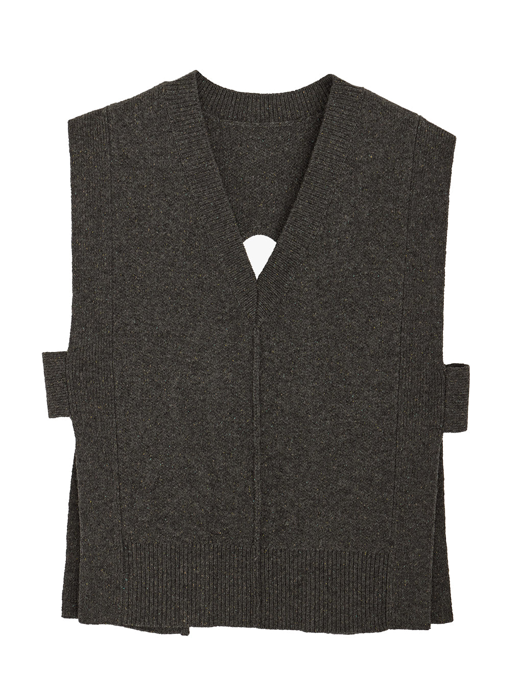 KNIT VEST SET SATIN DRESS
