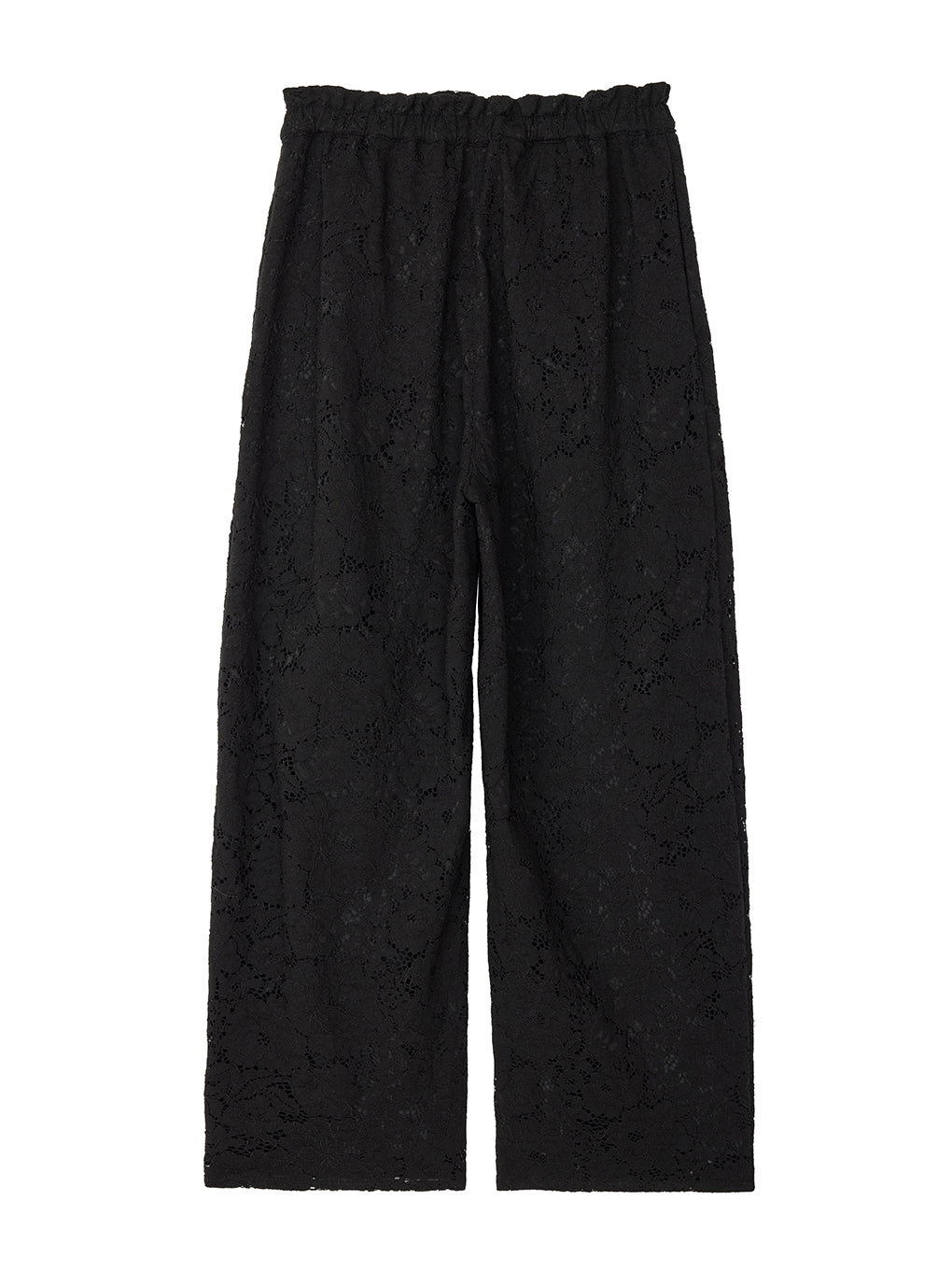 LACE GATHER CURVE PANTS
