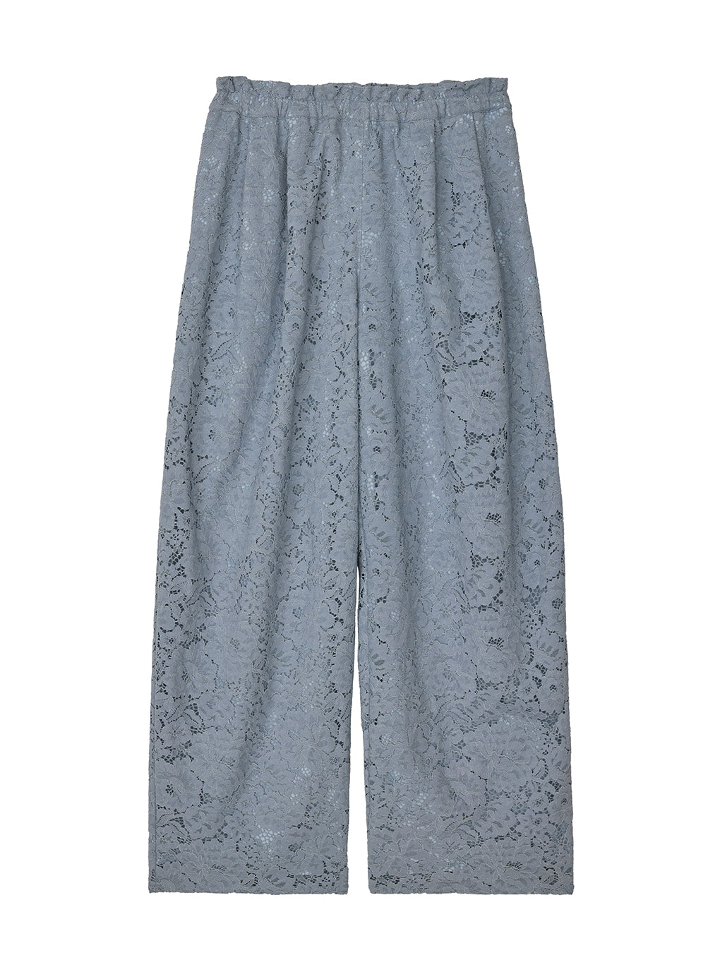 LACE GATHER CURVE PANTS