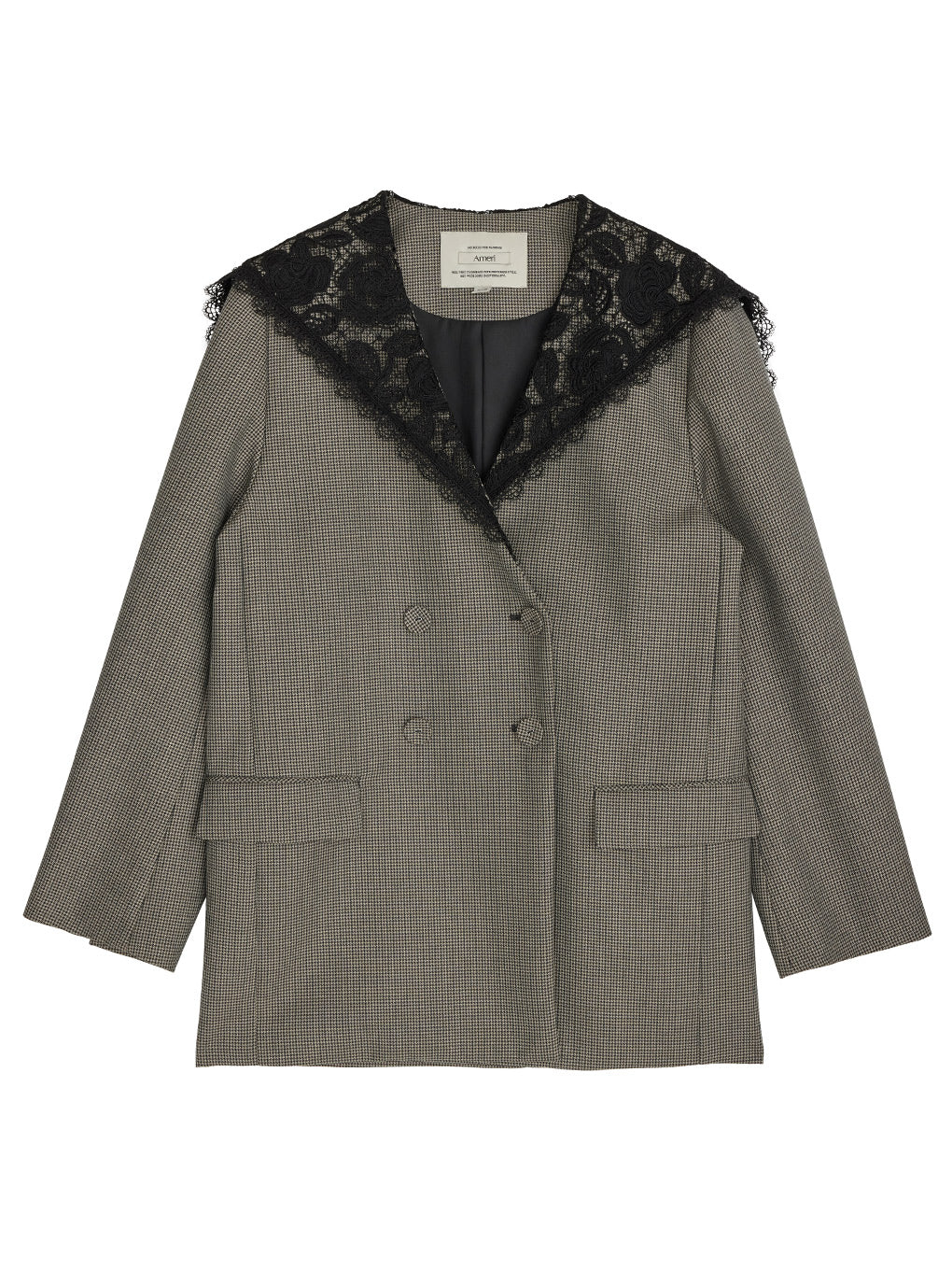 23aw Ameri アメリ レース 柄 ニット トラック ジャケット ブラック AMERI VINTAGE(アメリ ヴィンテージ)直営通販サイト