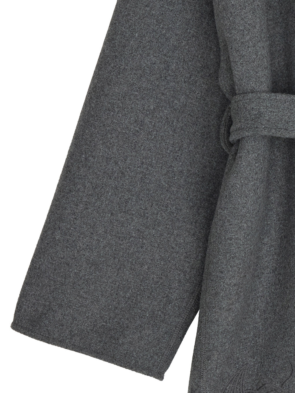 WOOL EMBROIDERY GOWN COAT