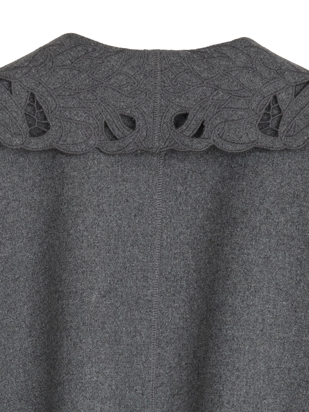 WOOL EMBROIDERY GOWN COAT