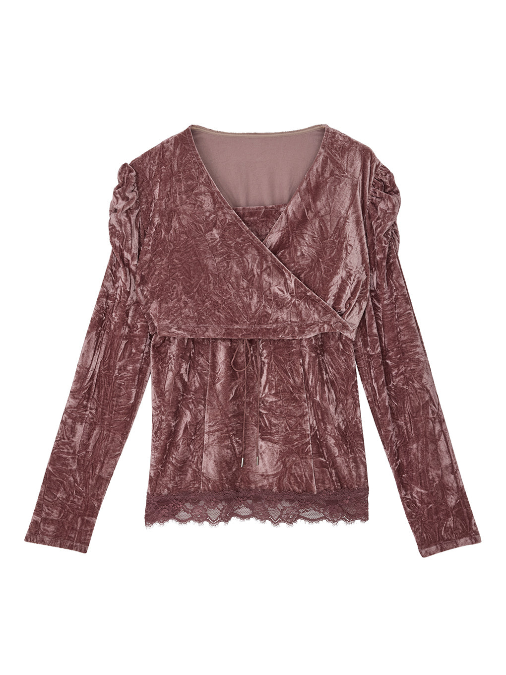 VELOUR LAYERED CUT TOP