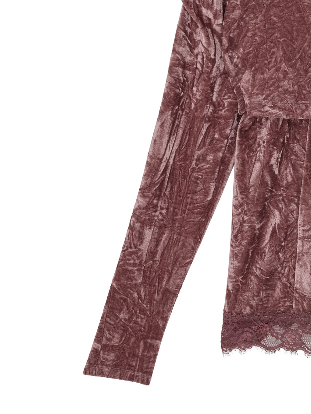 VELOUR LAYERED CUT TOP