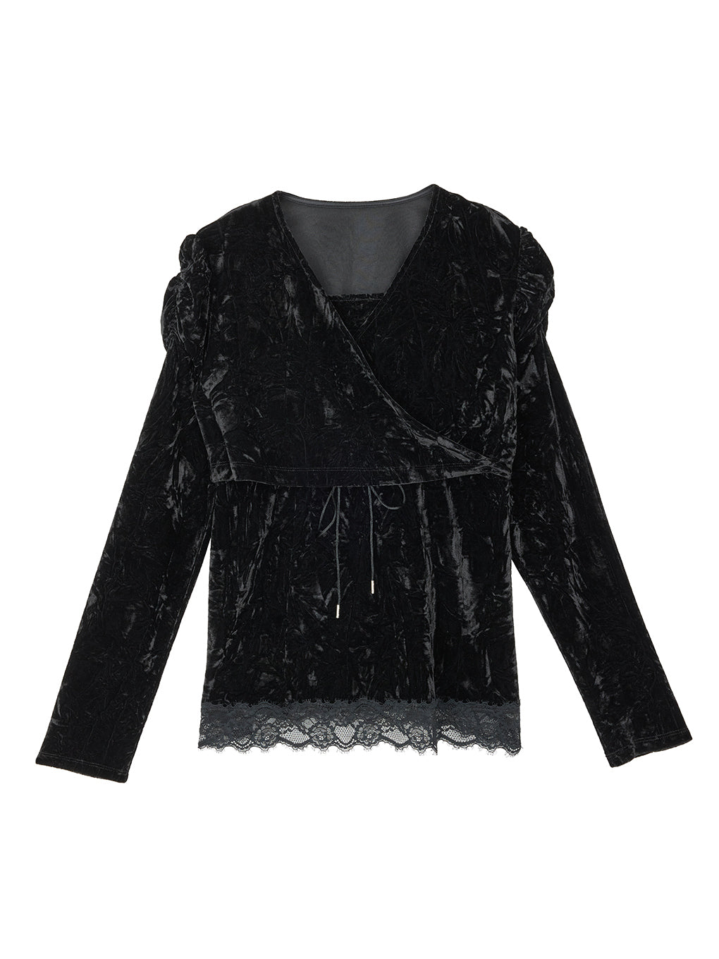 VELOUR LAYERED CUT TOP