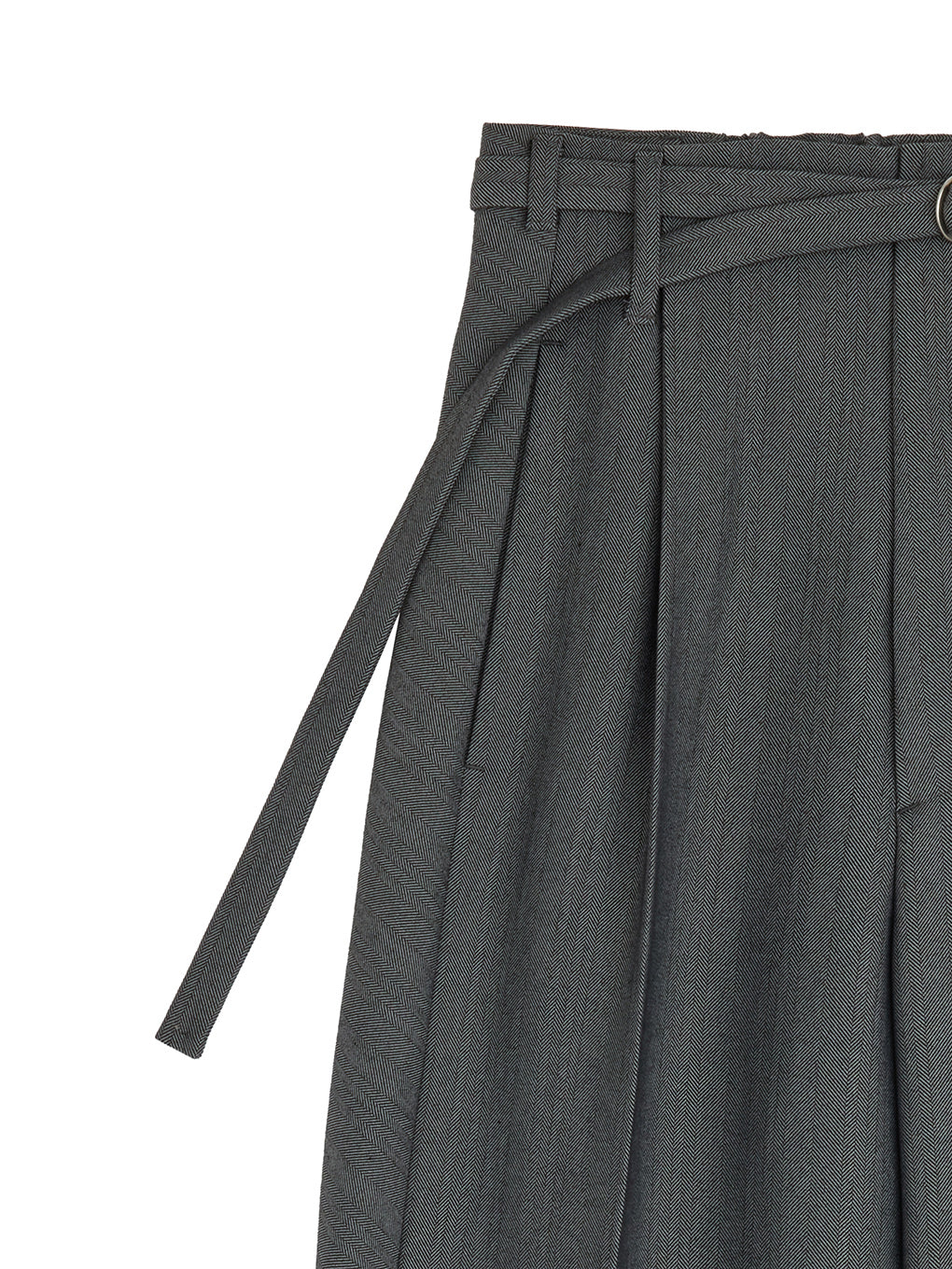 RANDOM HERRINGBONE STRAIGHT WIDE PANTS