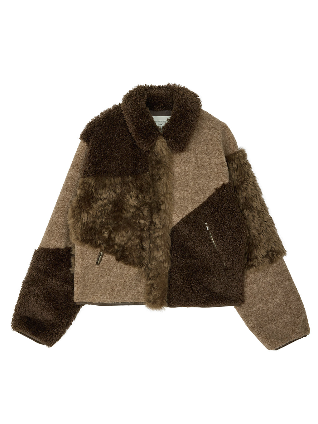 PATCHWORK BOA FUR TEDDY JACKET
