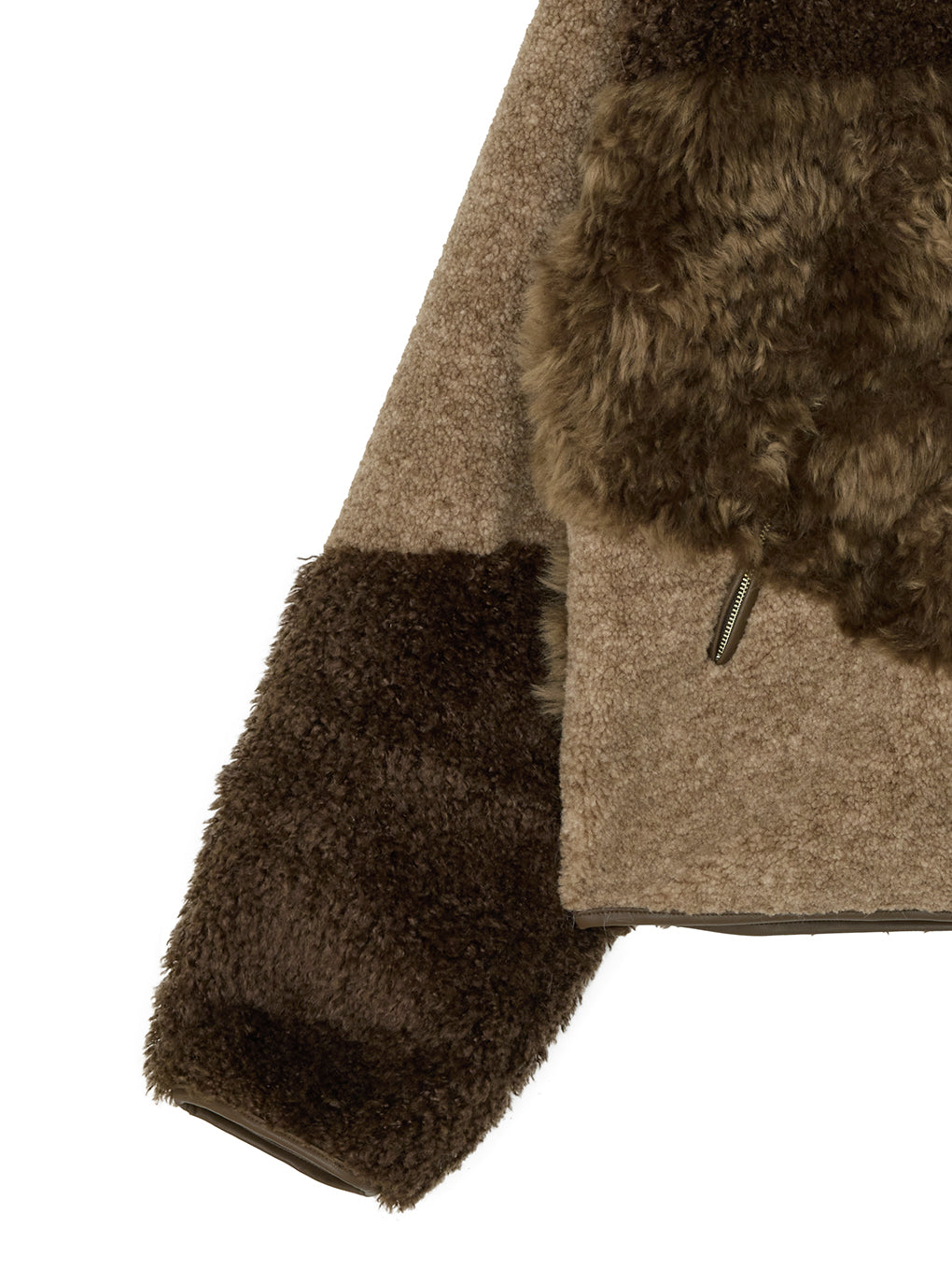 PATCHWORK BOA FUR TEDDY JACKET