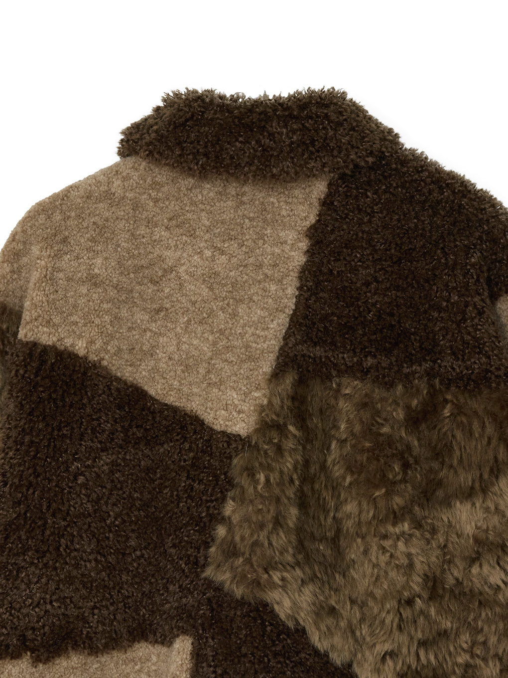 PATCHWORK BOA FUR TEDDY JACKET