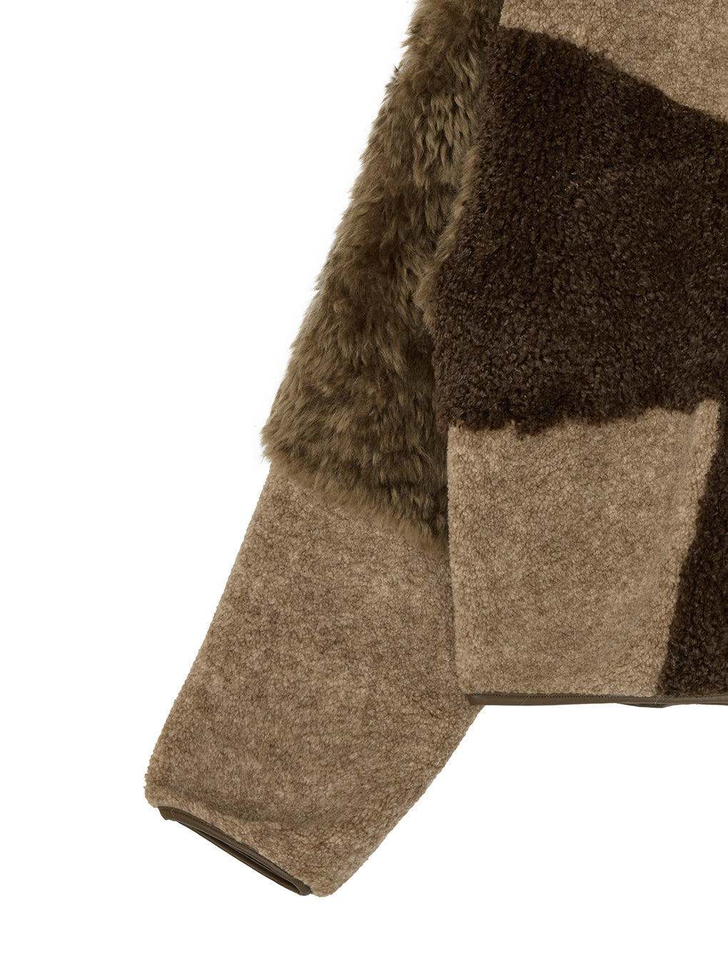 PATCHWORK BOA FUR TEDDY JACKET