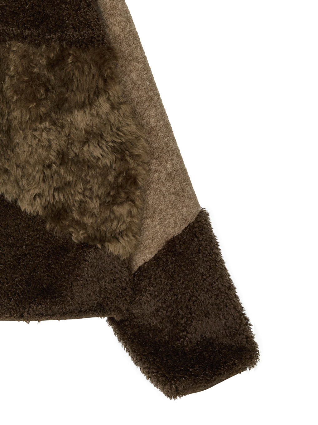 PATCHWORK BOA FUR TEDDY JACKET