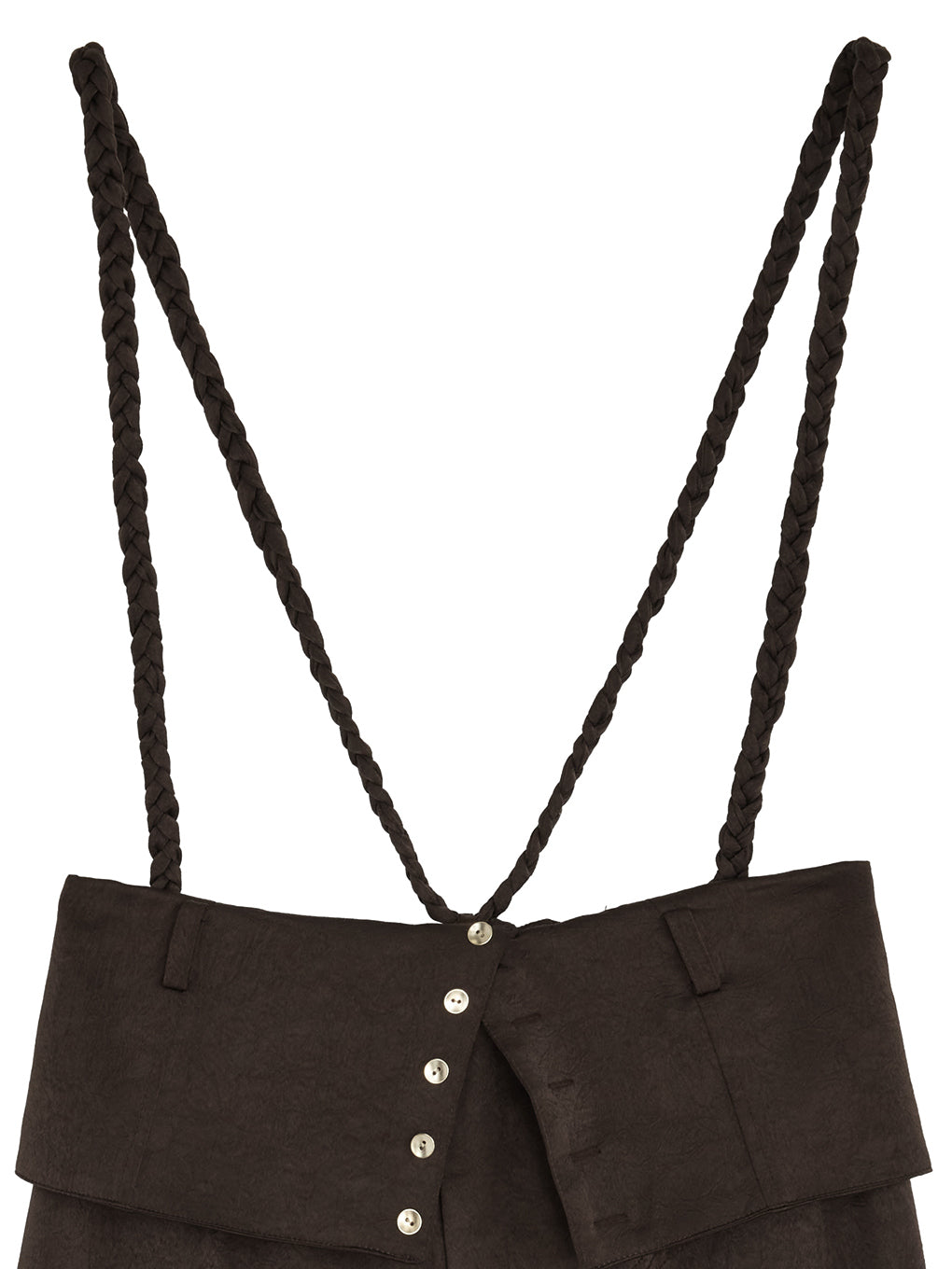 CRUSHED SATIN ARRANGE CORD SKIRT