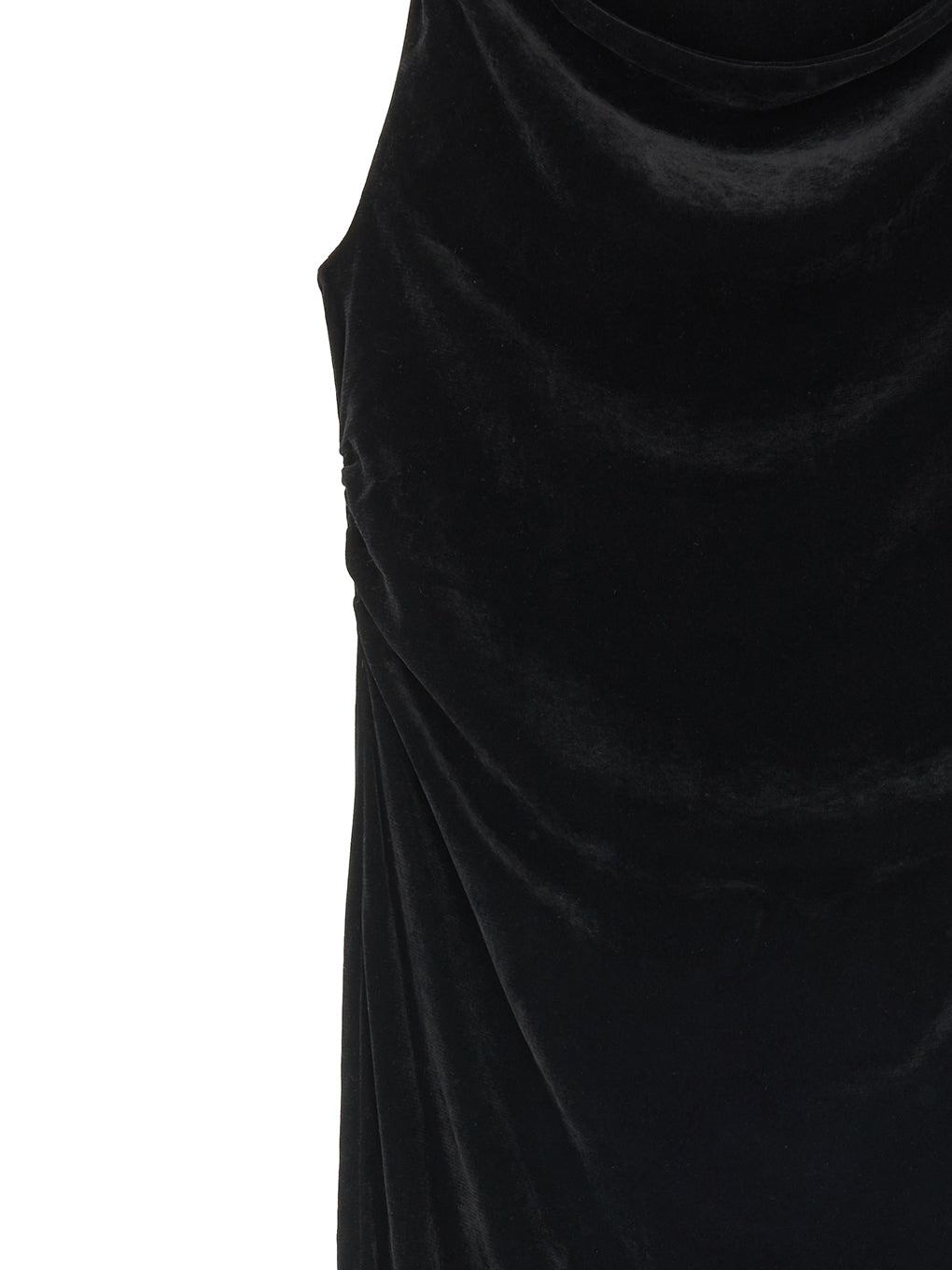DRAPE CURVE VELOUR DRESS