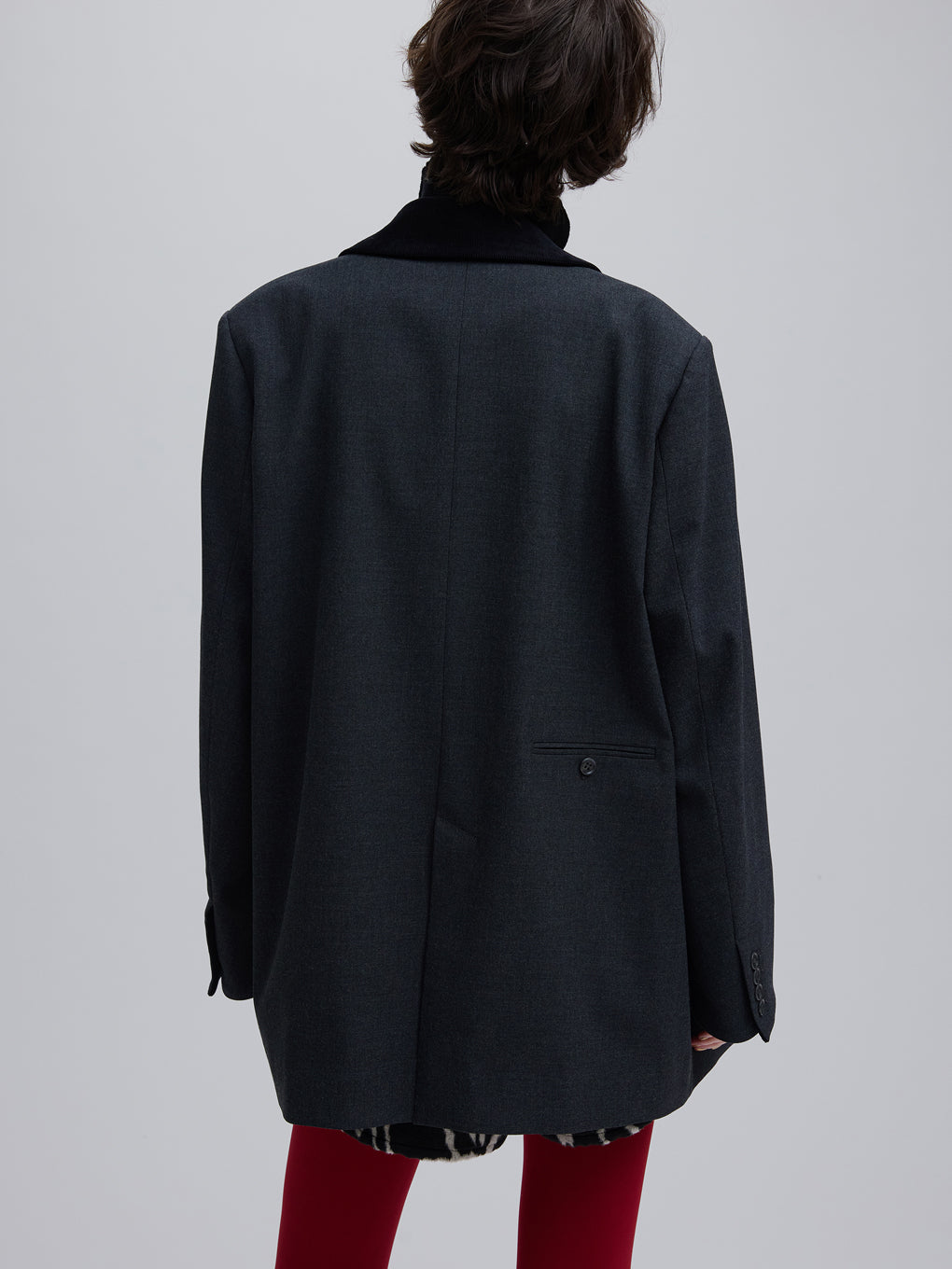 UND MIX FABRIC PATTERN JACKET