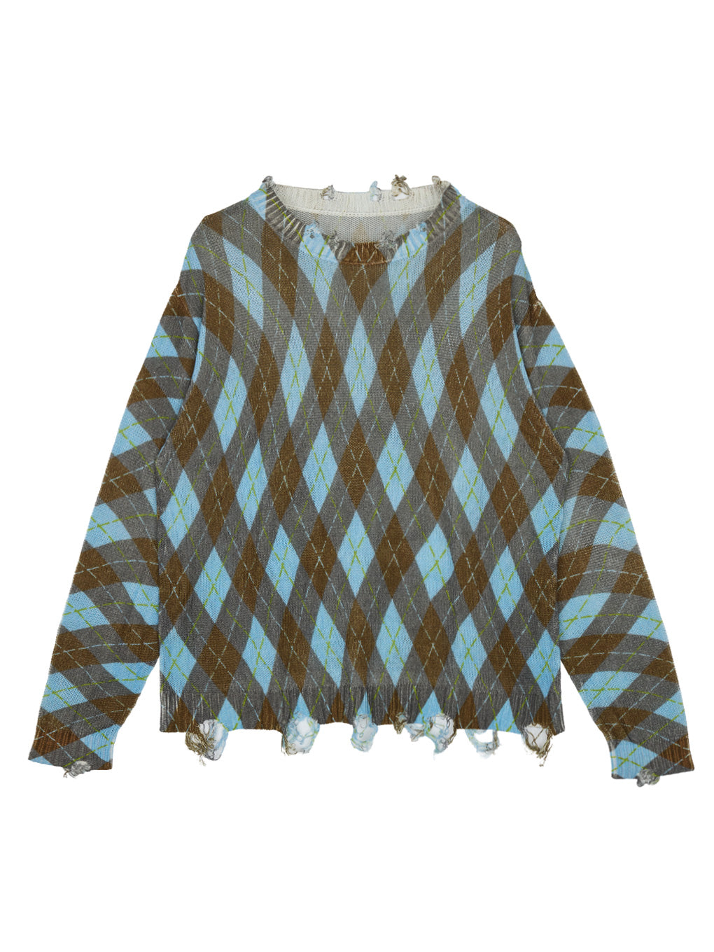 CHILL ARGYLE KNIT TOP