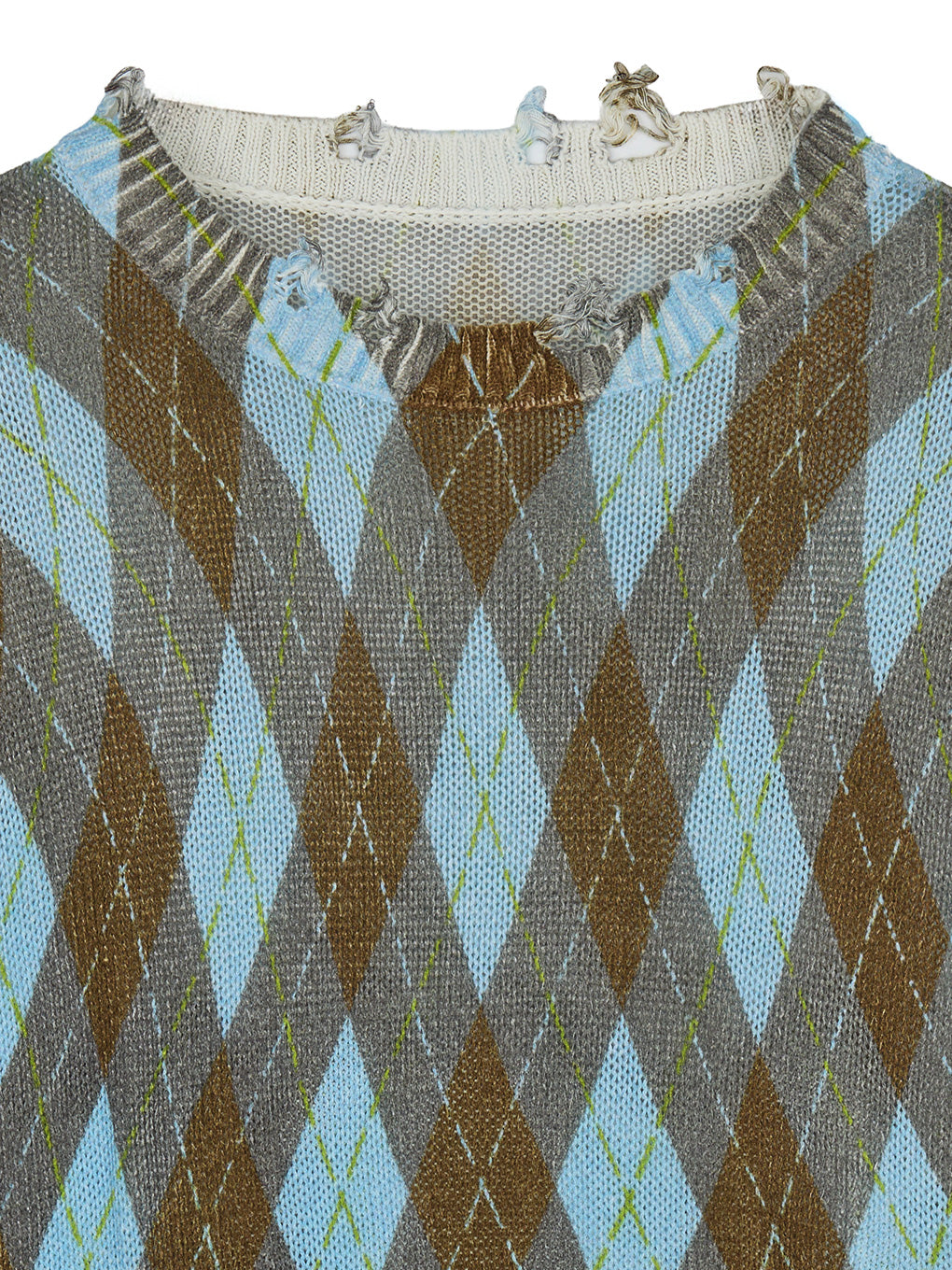 CHILL ARGYLE KNIT TOP