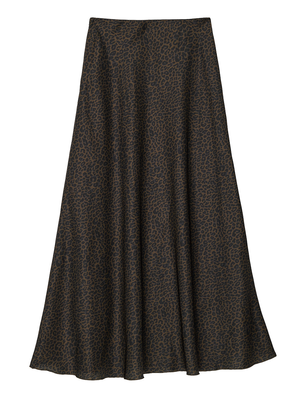LEOPARD BIAS NARROW SKIRT