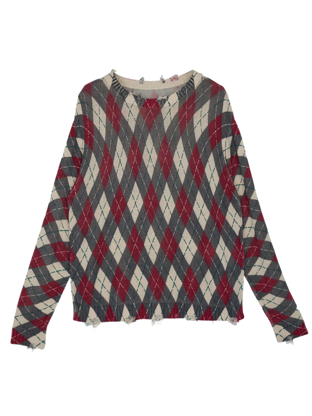 CHILL ARGYLE KNIT TOP