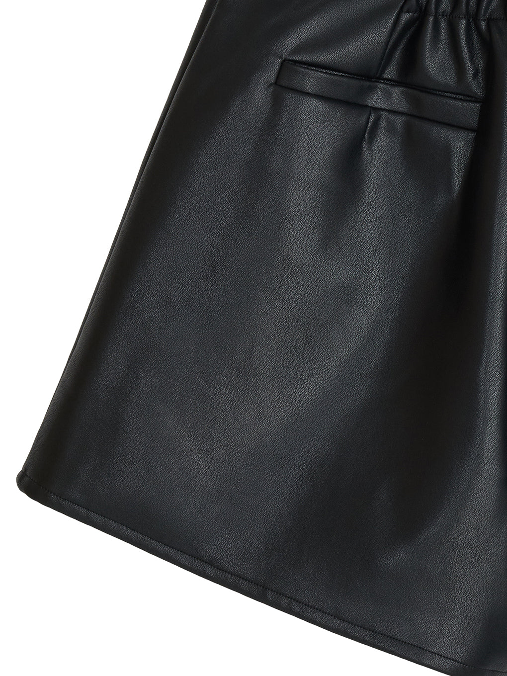 SYNTHETIC LEATHER SHORT PANTS