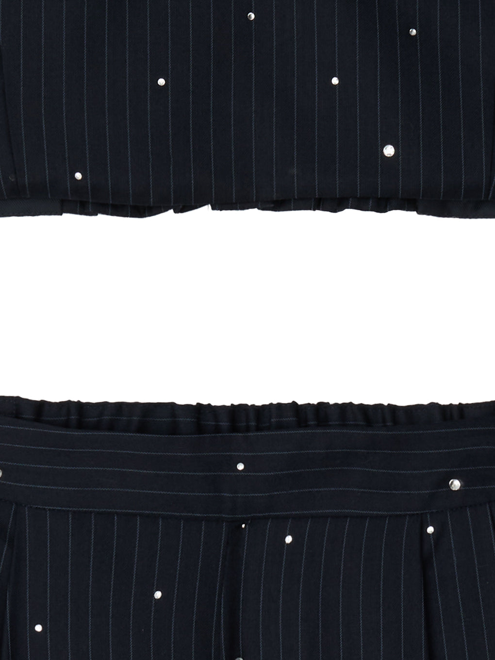 HOTFIX PINSTRIPE BUSTIER SET PANTS