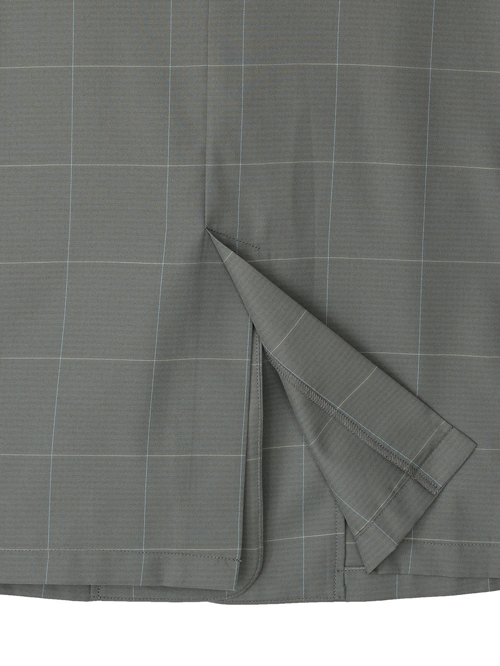 YARN DYED CHECK LAYERED VEST SHIRT