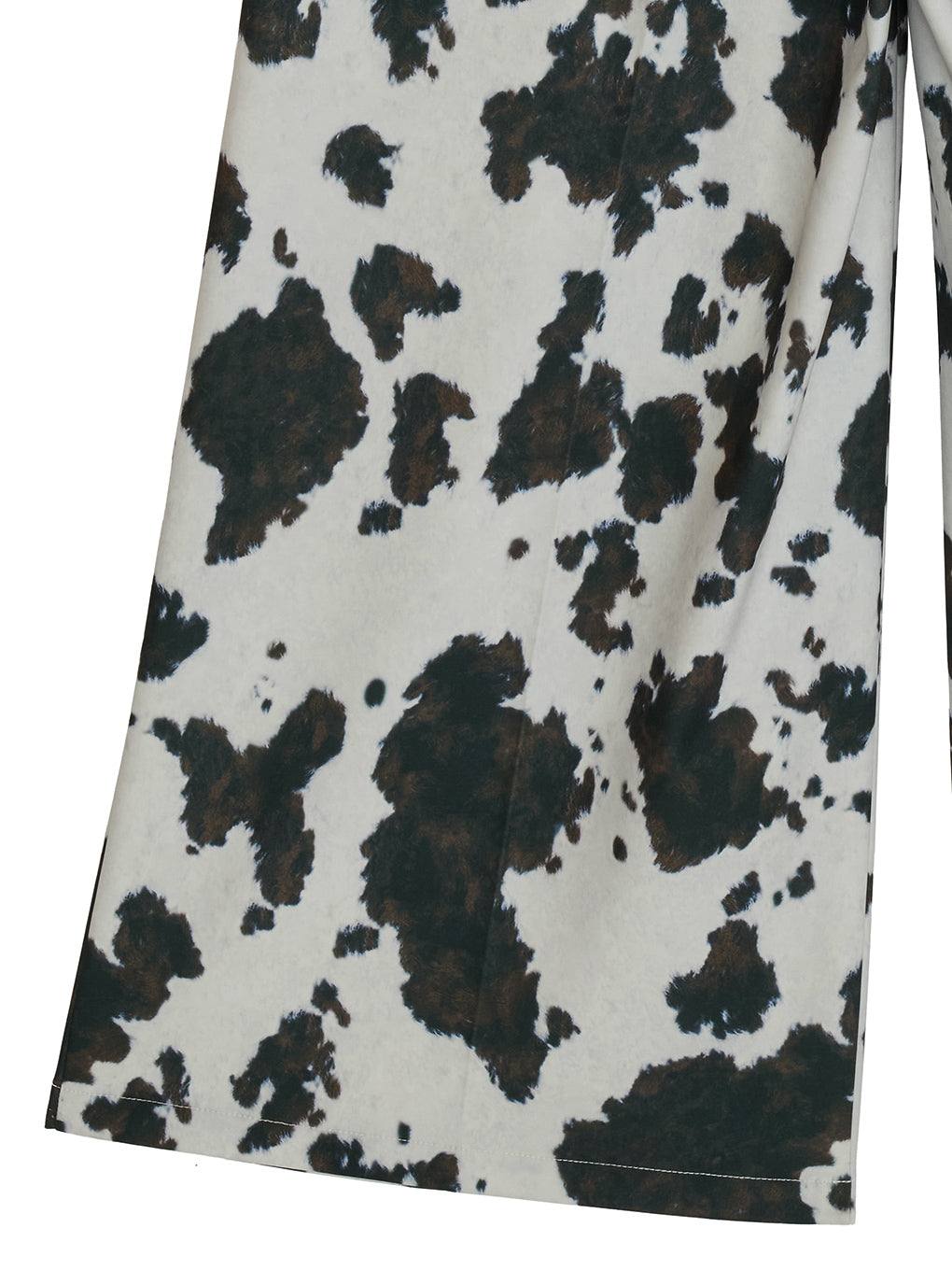 COW PATTERN MODERN TUCK PANTS