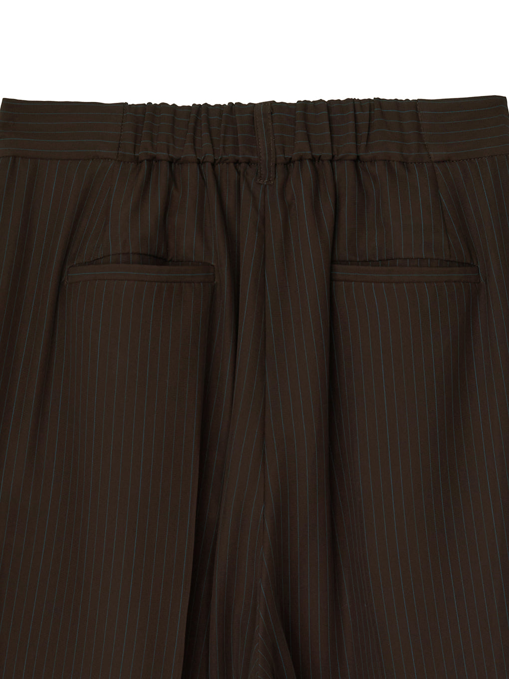SHEER STRIPE TUCK PANTS