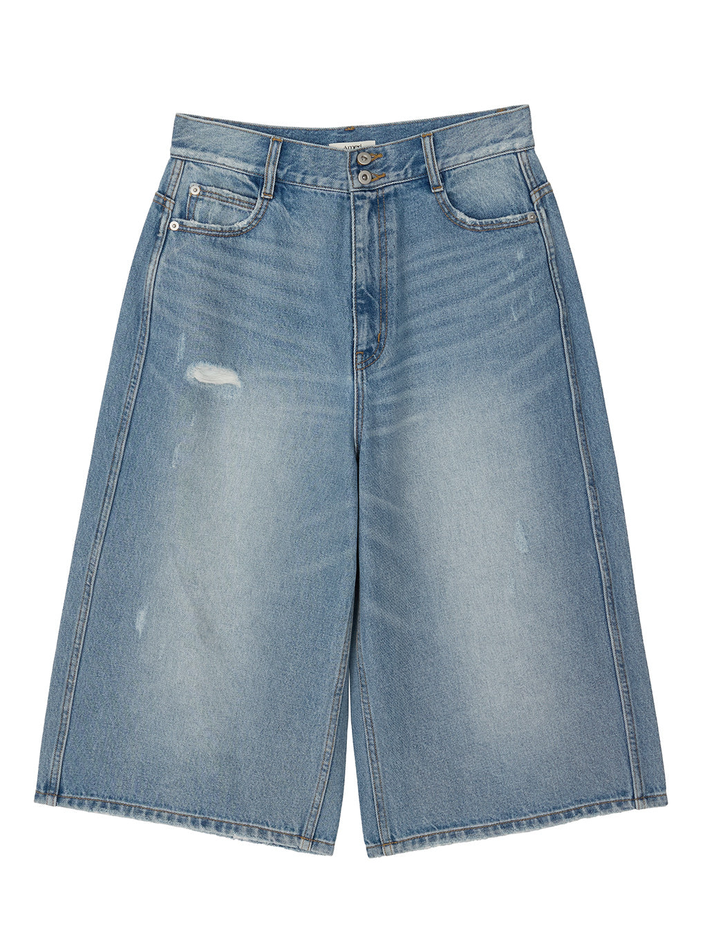 LOOSE DENIM HALF PANTS
