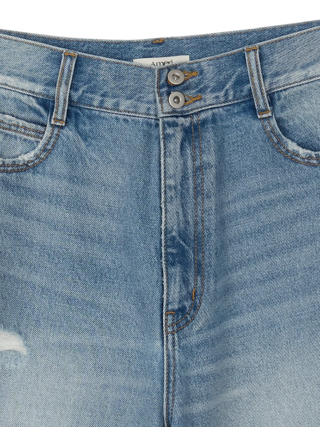 LOOSE DENIM HALF PANTS