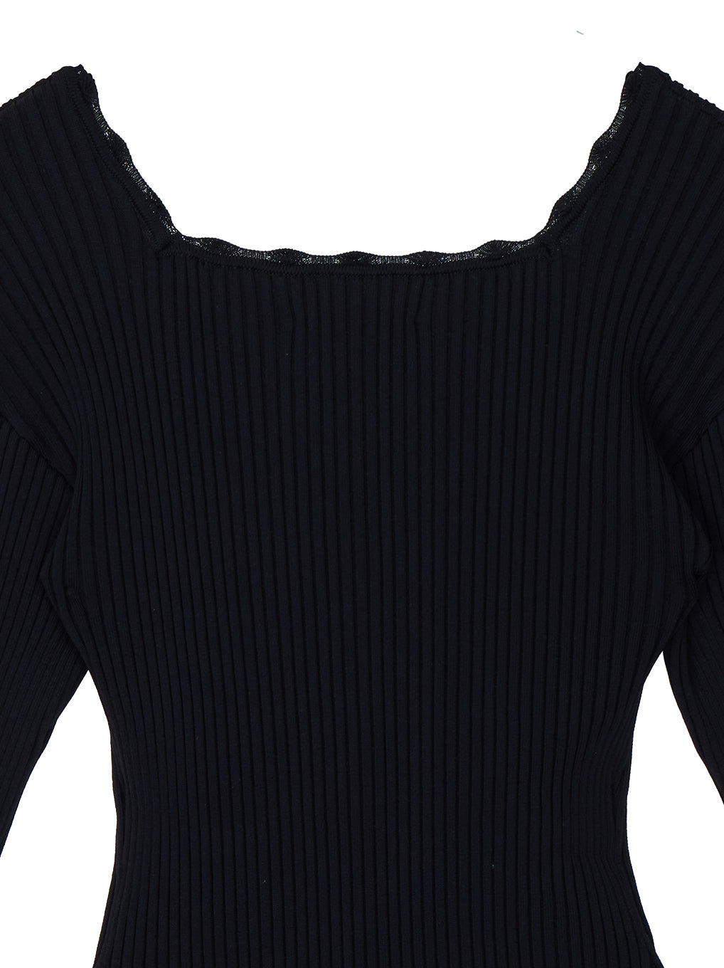BALLOON HEM DOCKING KNIT TOP
