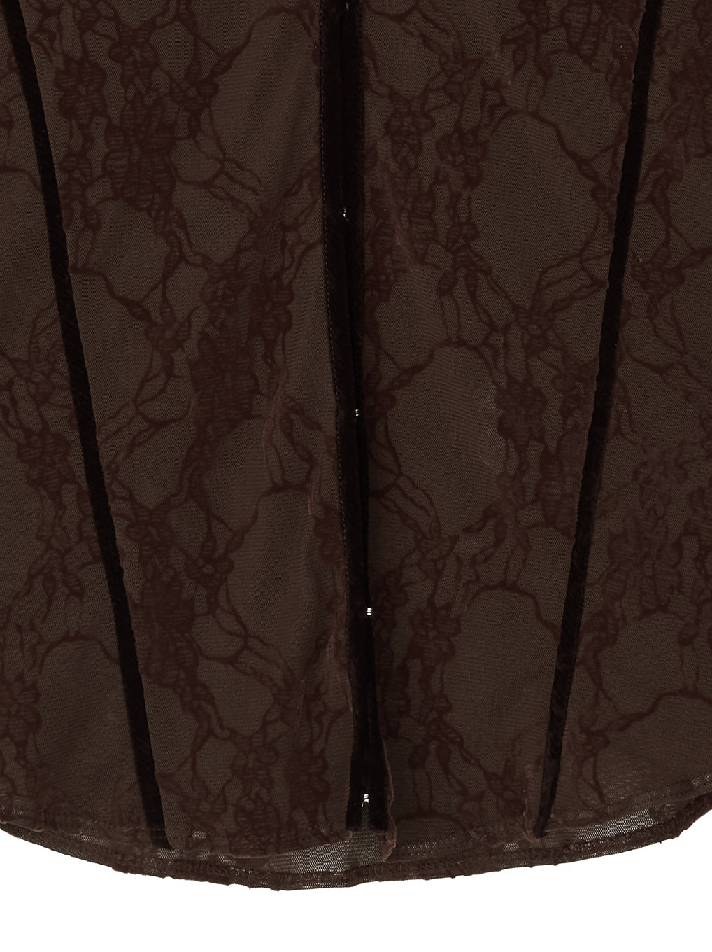 SHEER FLOCKY ROUND HEM TOPS