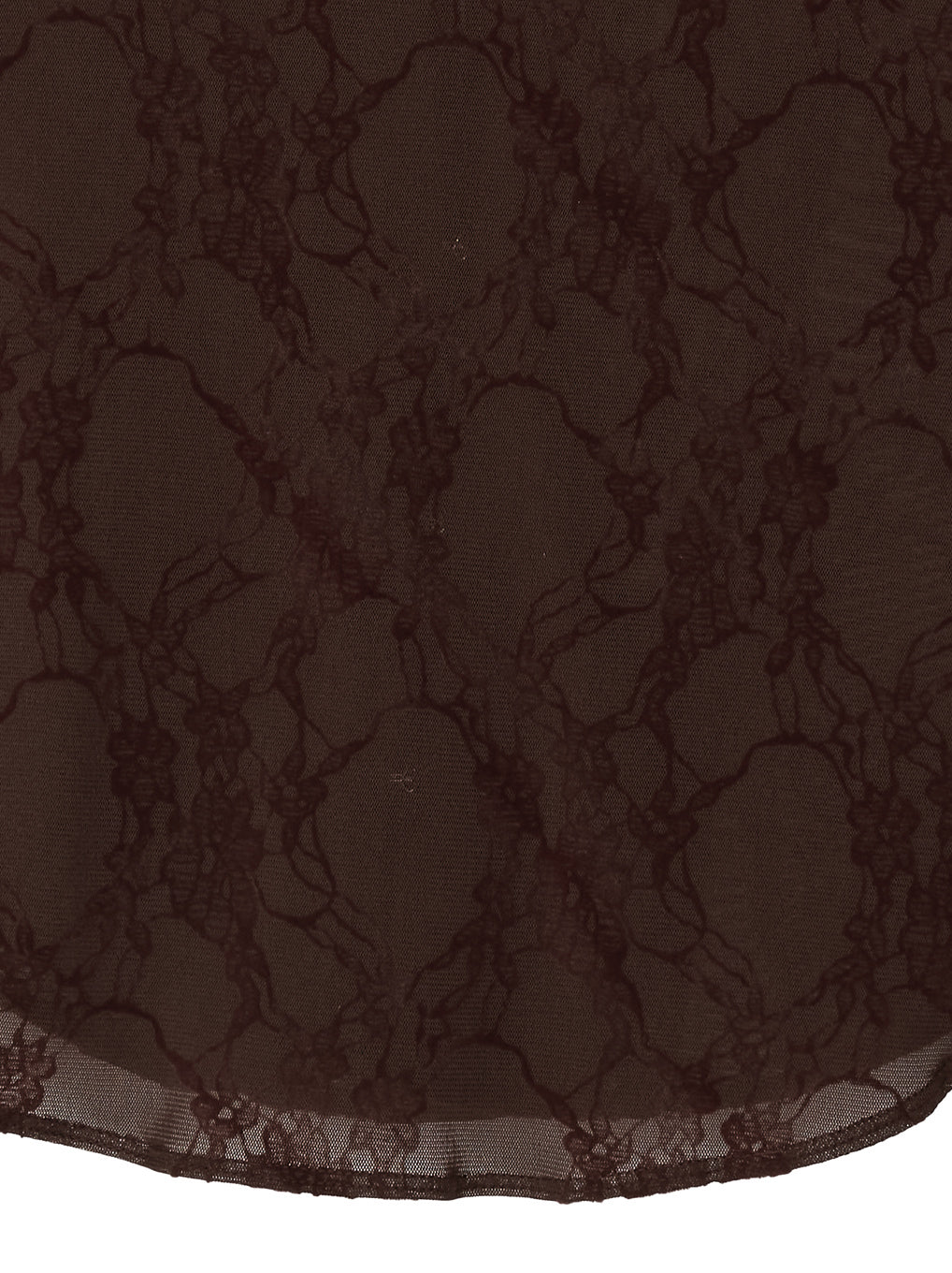 SHEER FLOCKY ROUND HEM TOPS