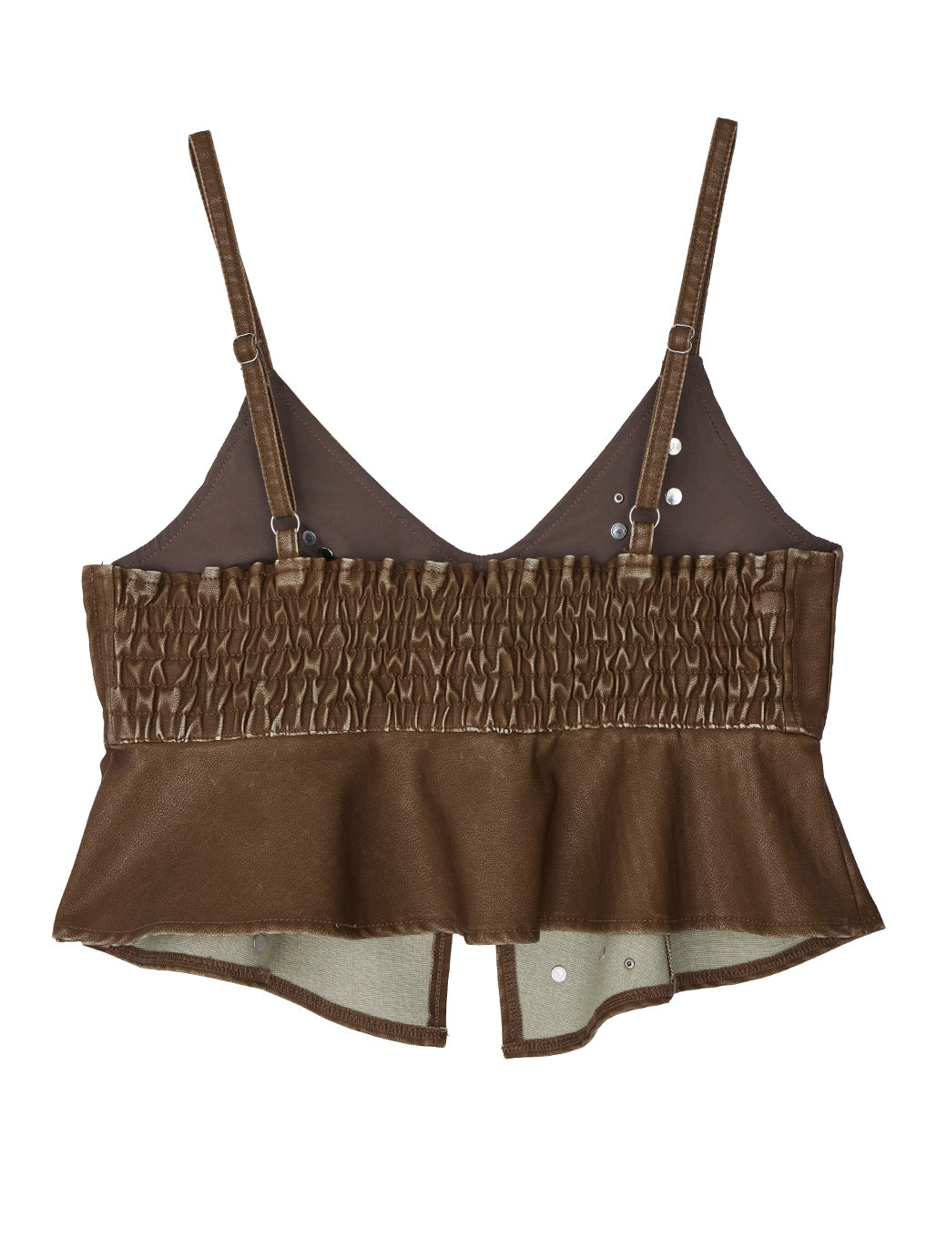 STUDS PEPLUM SYNTHETIC LEATHER BUISTIER