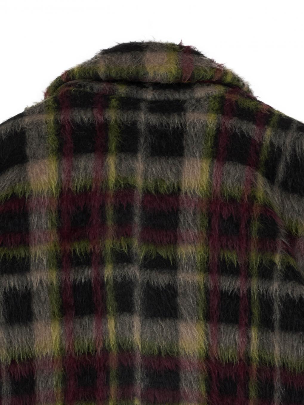 ADORABLE SHAGGY CHECK COAT