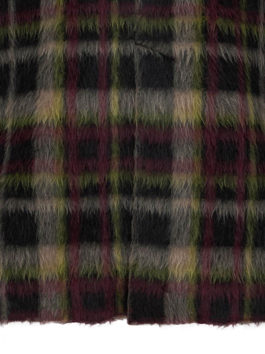 ADORABLE SHAGGY CHECK COAT